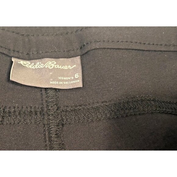 Eddie Bauer Womens Rainier Shorts Black Size 6 Mid Rise Stretch Casual Outdoors - Picture 5 of 7